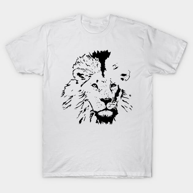 Ink Lion T-Shirt by benk